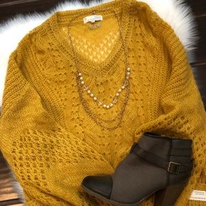 Odd Molly Mustard Sweater BEAUTIFUL
